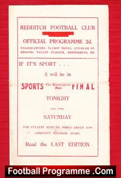 Redditch United v Bromsgrove Rovers 1940s ?