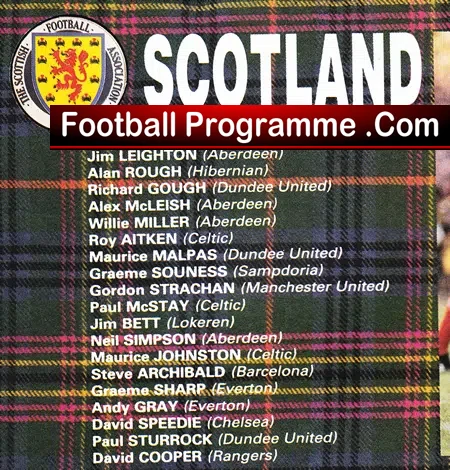 Scotland v England 1985 – Hampden Park – Glasgow