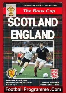 Scotland v England 1985 – Hampden Park – Glasgow