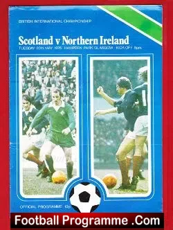 Scotland v Northern Ireland 1975 - Hampden Park - Glasgow - football programme