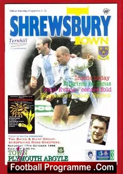 Shrewsbury Town v Plymouth Argyle 1998