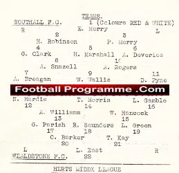 Southall v Wealdstone 1944 - Herts Middx League 1943 - 44 - football programme