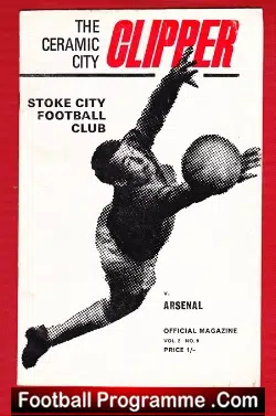 Stoke City v Arsenal 1969 - football programme