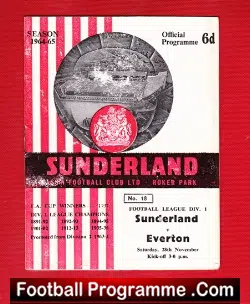 Sunderland v Everton 1964 - football programme