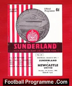 Sunderland v Newcastle United 1966