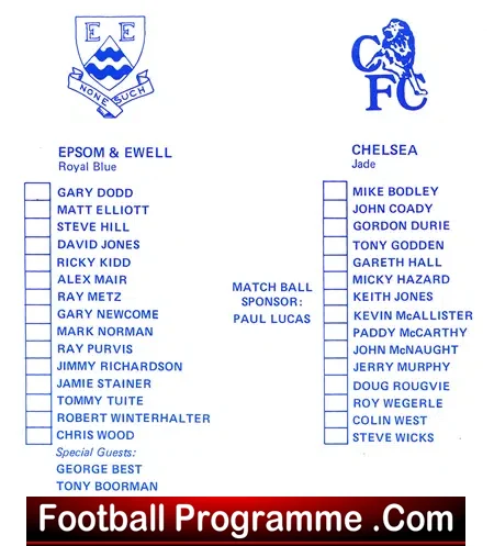 Tommy Tuite Testimonial Benefit 1987 Epsom Ewell – George Best