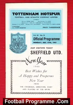 Tottenham Hotspur v Sheffield United 1965
