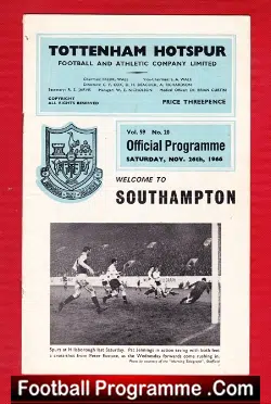 Tottenham Hotspur v Southampton 1966