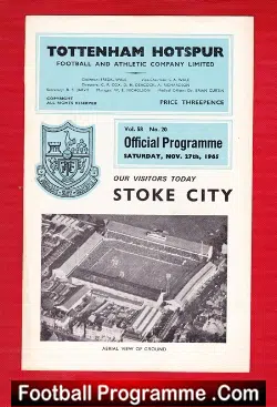 Tottenham Hotspur v Stoke City 1965
