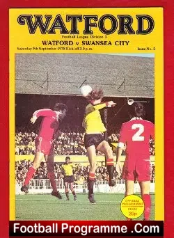 Watford v Swansea City 1978 - football programme