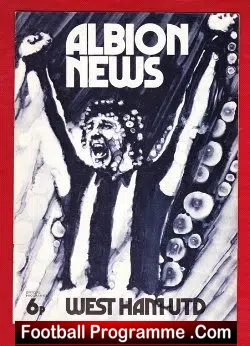West Bromwich Albion v West Ham United 1972 - football programme