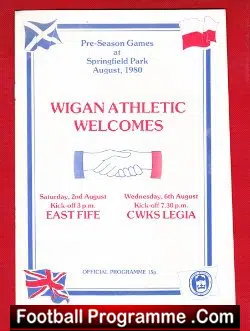 Wigan Athletic v East Fife 1980 – CWKS Legia – Pre Season