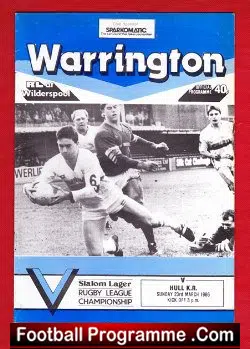 Warrington Rugby v Hull 1986