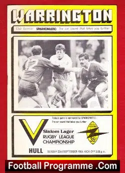Warrington Rugby v Hull 1984