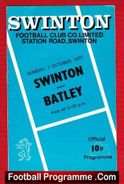 Swinton Rugby v Batley 1977