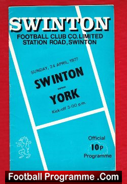 Swinton Rugby v York 1977
