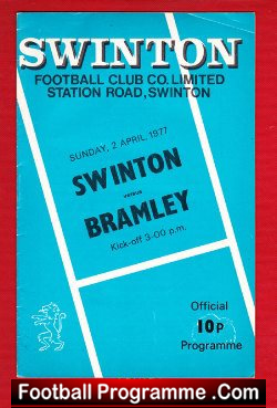 Swinton Rugby v Bramley 1977