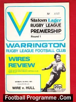 Warrington Rugby v Hull 1981