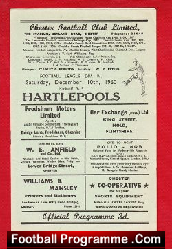 Chester v Hartlepool United 1960