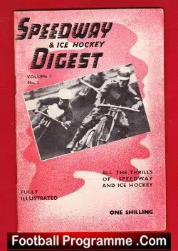 Speedway and Ice Hockey Digest 1940s - Volume 1 - Issue 1