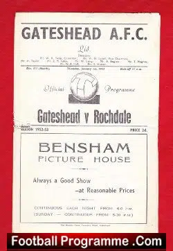 Gateshead v Rochdale 1953