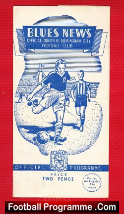 Birmingham City v Manchester United 1949