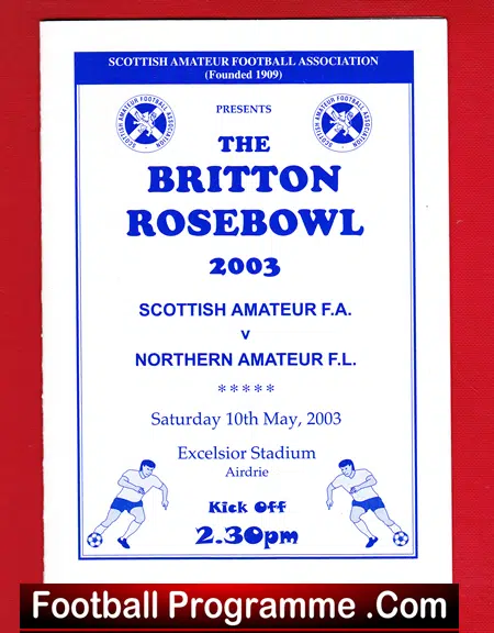Scottish Amateur FA V Northern Amateur League 2003 – Airdrie
