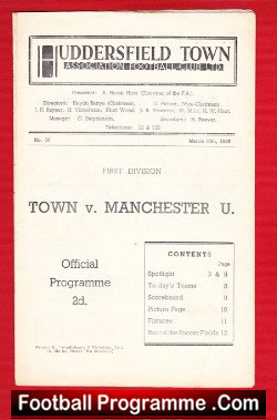 Huddersfield Town v Manchester United 1950