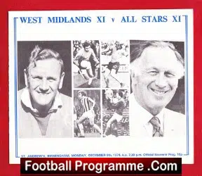 West Midland v All Stars - Birmingham Bombing Benefit 1974