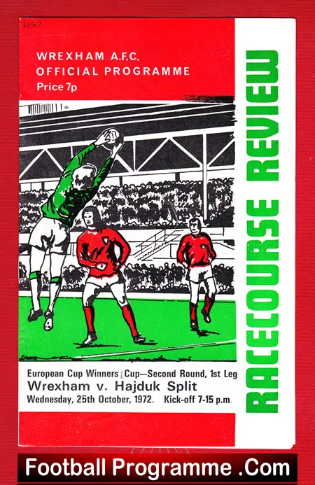 Wrexham v Hajduk Split 1972 – European Cup Winners Cup