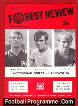 Nottingham Forest v Hannover 96 1971 - Challenge Match