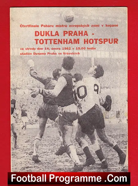 Dukla Prague v Tottenham 1962 – Czech