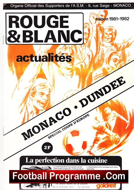Monaco v Dundee 1981 - UEFA Cup