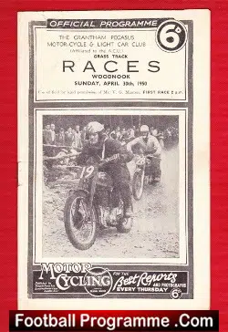 Woodnook Grasstrack Motor Cycle Races 1950