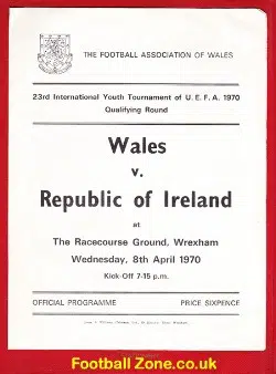 Wales v Ireland 1970 - Under 23 International U23 Wrexham