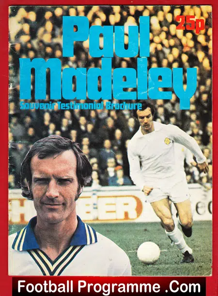 Paul Madeley Testimonial Benefit Match Leeds United Brochure