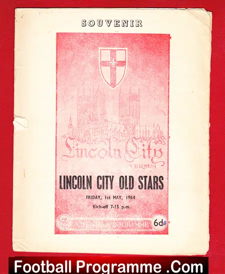 Lincoln City Testimonial Players Benefit Match 1964