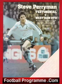 Steve Perryman Testimonial Benefit Match Tottenham Hotspur 1979