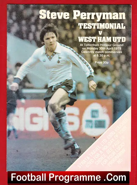 Steve Perryman Testimonial Benefit Match Tottenham Hotspur 1979