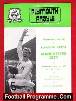 Mike Bickle Testimonial Benefit Match Plymouth Argyle 1973