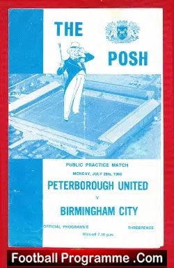 Peterborough United v Birmingham City 1968 Public Practice Match