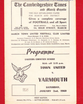 March Town United v Great Yarmouth 1960