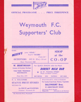 Weymouth v Chippenham Town 1956