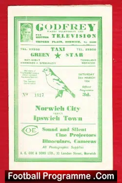Norwich City v Ipswich Town 1954