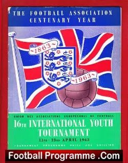International Youth Tournament 1963 - Wembley Youths