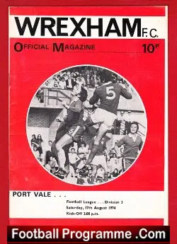 Wrexham v Port Vale 1974