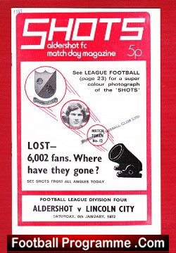 Aldershot v Lincoln City 1973