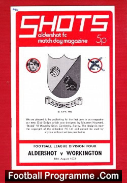 Aldershot v Workington 1972