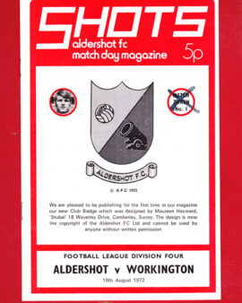 Aldershot v Workington 1972
