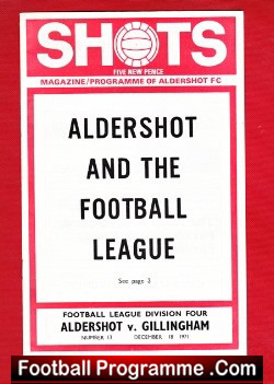Aldershot v Gillingham 1971